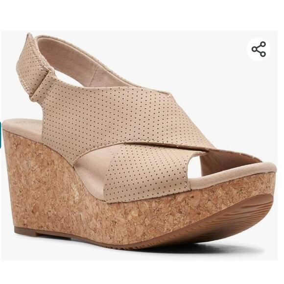 Clarks Annadel Parker Slingback Wedge Sandals Women's - Picture 3 of 6